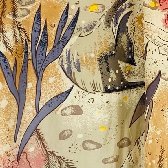 One Eight Hundred Silk Colorful Abstract Men’s Shirt M - Picture 4 of 6